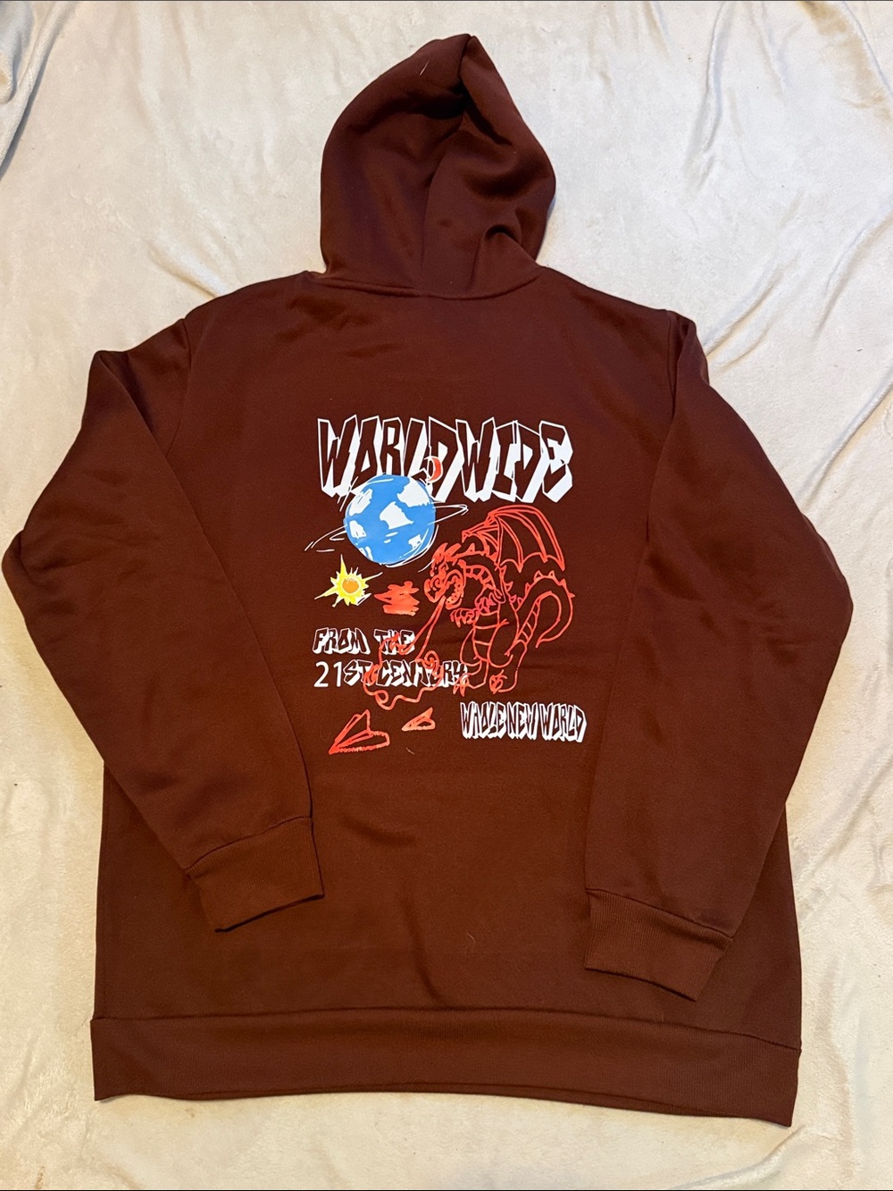 Men’s Brown Fleece Hoodie